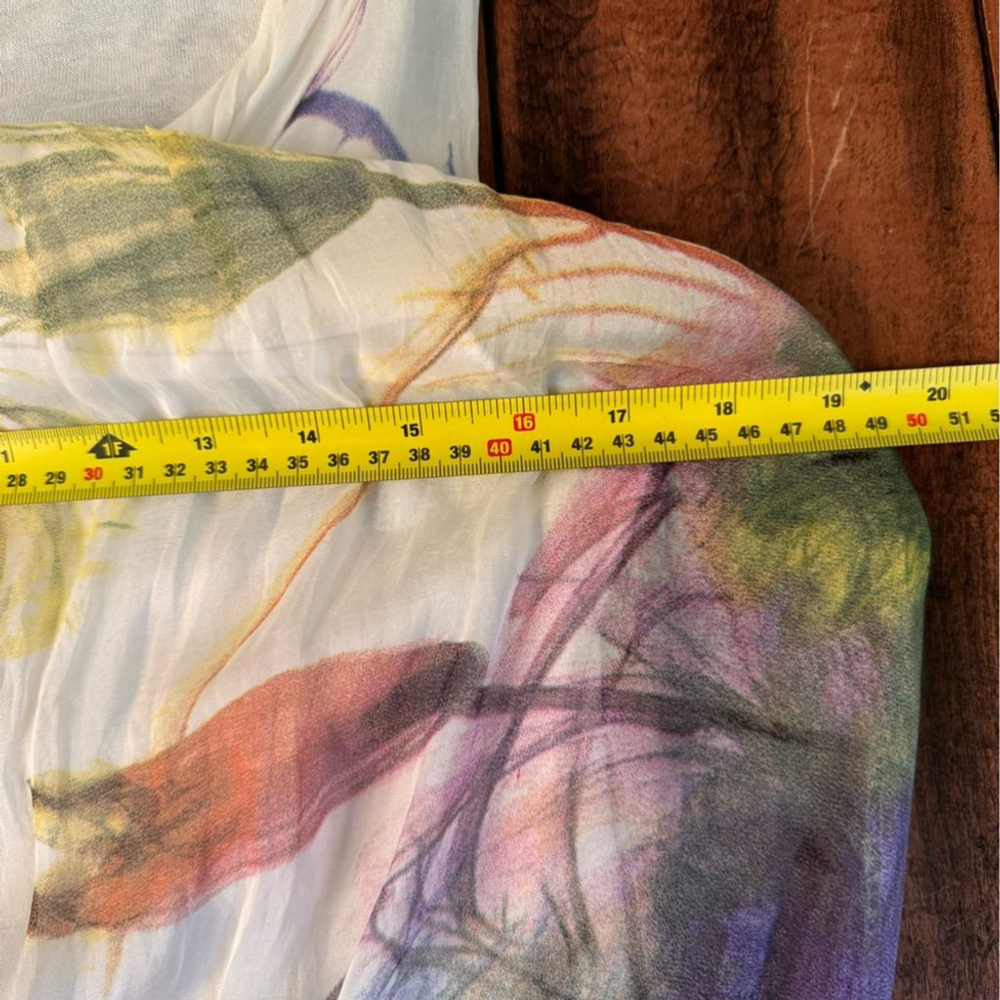 Silk Blend Sleeveless Gauzy Top Small - Picture 13 of 16
